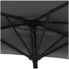 Balkongparasoll m. aluminiumstolpe antracit 300x155 cm halvrunt vidaXL – miniatyr 6