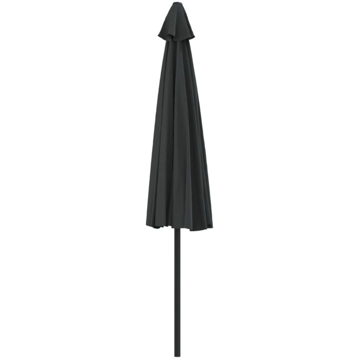 Balkongparasoll med aluminiumstång svart 300x155x223 cm halvt vidaXL – bild 5