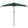 Balkongparasoll med aluminiumstolpe grön 270x144 cm halvrunt vidaXL – miniatyr 3