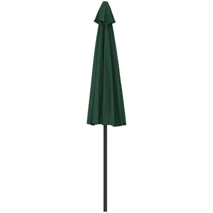 Balkongparasoll med aluminiumstolpe grön 270x144 cm halvrunt vidaXL – bild 5