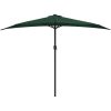 Balkongparasoll med aluminiumstolpe grön 300x155 cm halvrunt vidaXL – miniatyr 3