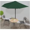 Balkongparasoll med aluminiumstolpe grön 300x155 cm halvrunt vidaXL – miniatyr 1