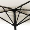 Balkongparasoll med aluminiumstolpe sand 270x144 cm halvrunt vidaXL – miniatyr 6