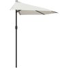 Balkongparasoll med aluminiumstolpe sand 300x155 cm halvrunt vidaXL – miniatyr 4