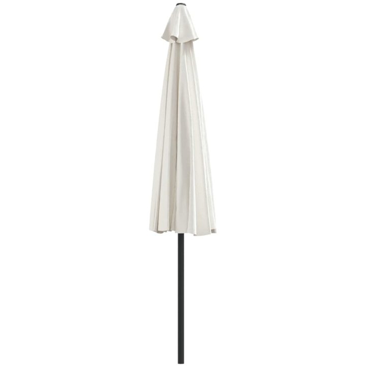 Balkongparasoll med aluminiumstolpe sand 300x155 cm halvrunt vidaXL – bild 5