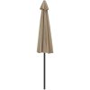 Balkongparasoll med aluminiumstolpe taupe 270x144 cm halvrunt vidaXL – miniatyr 5