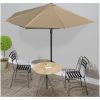 Balkongparasoll med aluminiumstolpe taupe 300x155 cm halvrunt vidaXL – miniatyr 1