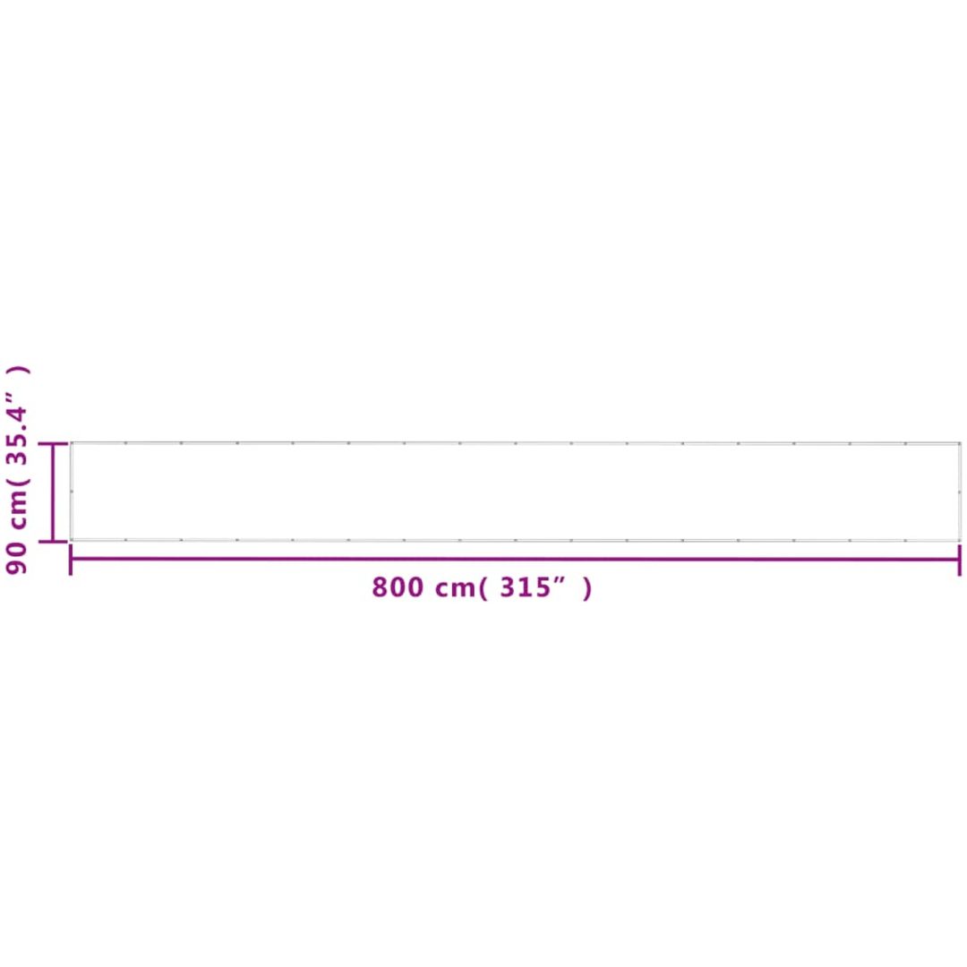 Balkongskärm antracit 100% polyester oxford vidaXL 90 x 800 cm – bild 6