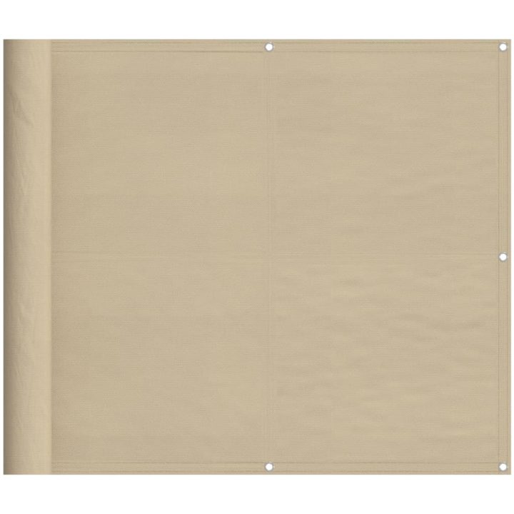 Balkongskärm beige 100% polyester oxford vidaXL 90 x 800 cm – bild 2