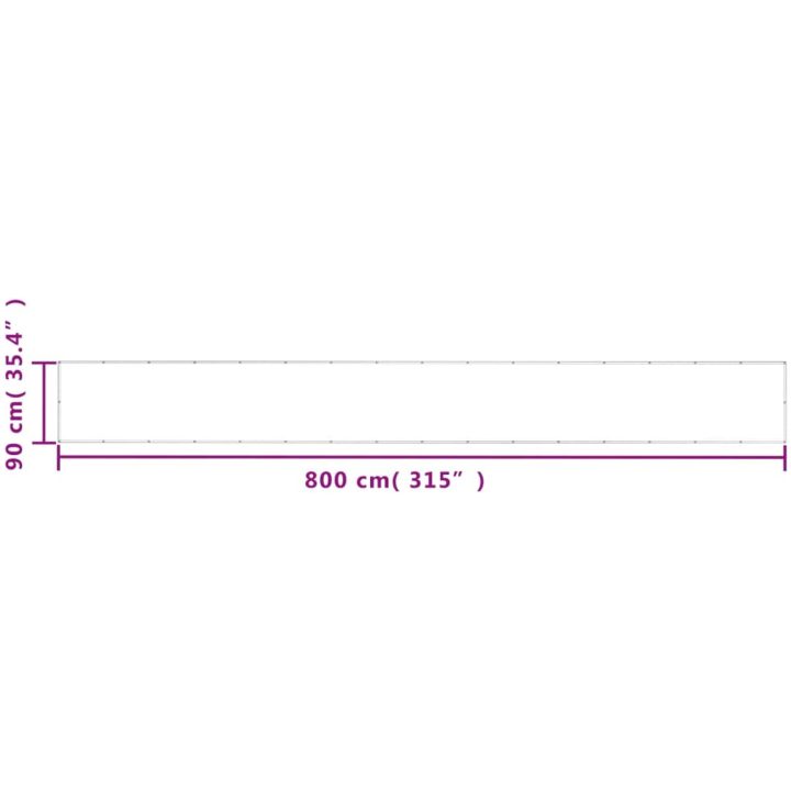 Balkongskärm beige 100% polyester oxford vidaXL 90 x 800 cm – bild 6
