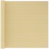 Balkongskärm beige HDPE vidaXL 90 x 300 cm – miniatyr 1
