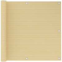 Balkongskärm beige HDPE vidaXL