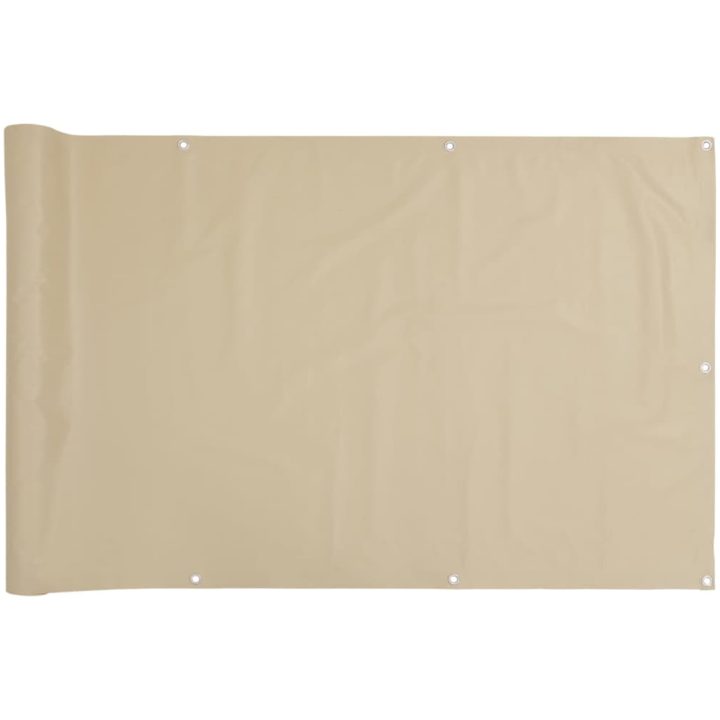 Balkongskärm beige oxfordtyg vidaXL 75 x 300 cm – bild 2