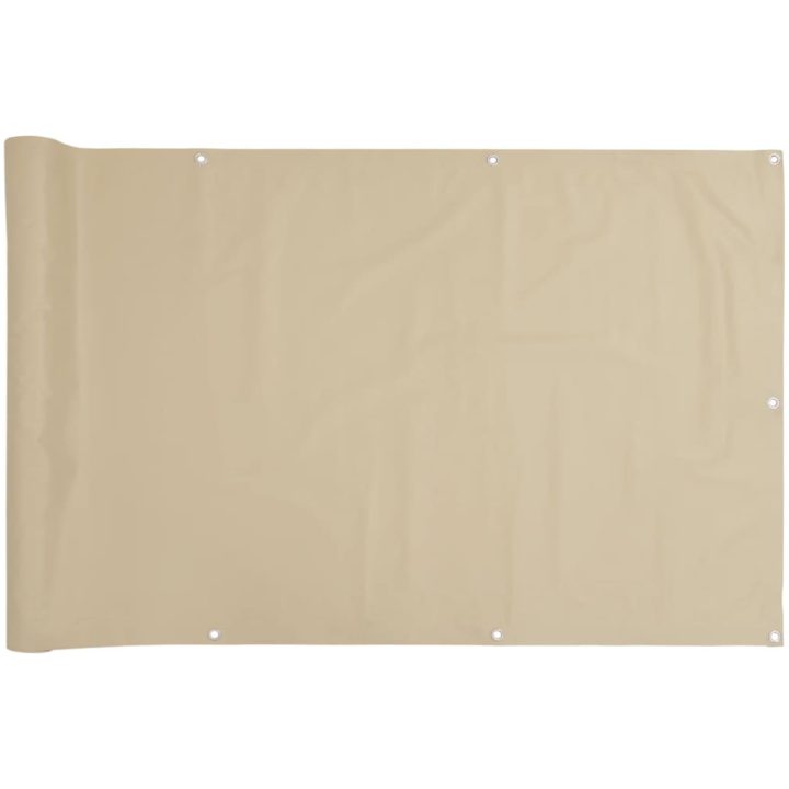 Balkongskärm beige oxfordtyg vidaXL 90 x 300 cm – bild 2