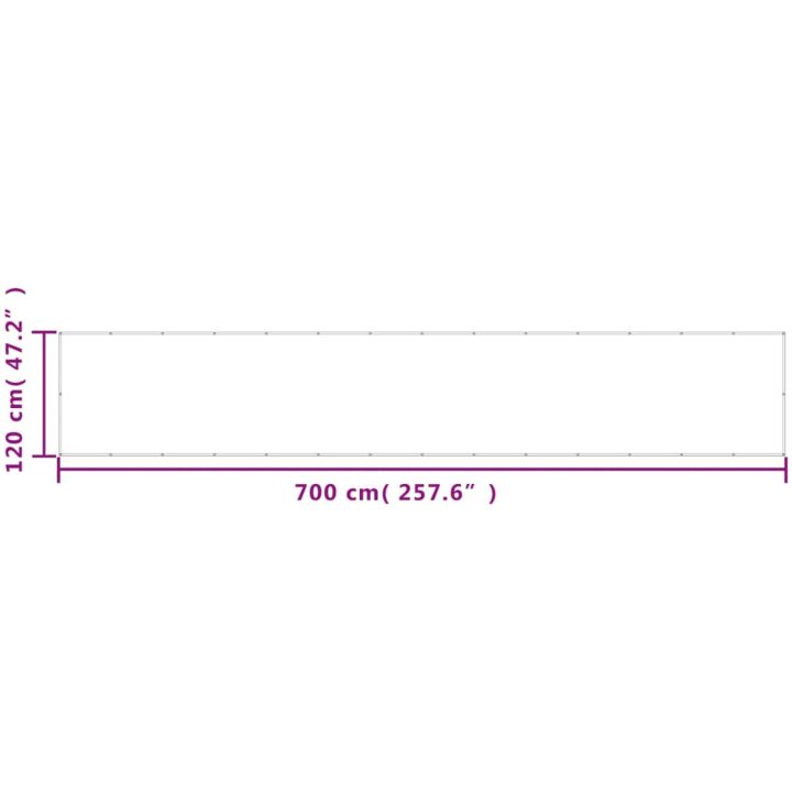 Balkongskärm brun 100% polyester oxford vidaXL 120 x 700 cm – bild 6