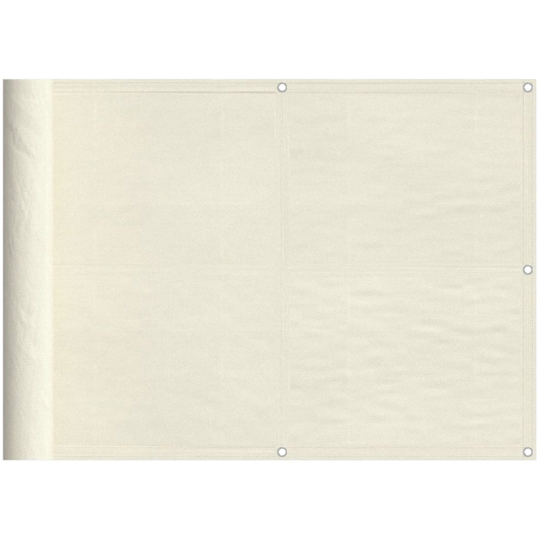 Balkongskärm gräddvit 100% polyester oxford vidaXL 75 x 800 cm – bild 2