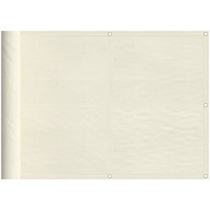 Balkongskärm gräddvit 100% polyester oxford vidaXL 75 x 800 cm – bild 2
