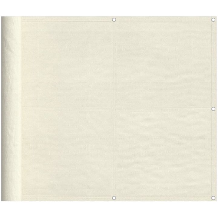 Balkongskärm gräddvit 100% polyester oxford vidaXL 90 x 800 cm – bild 2