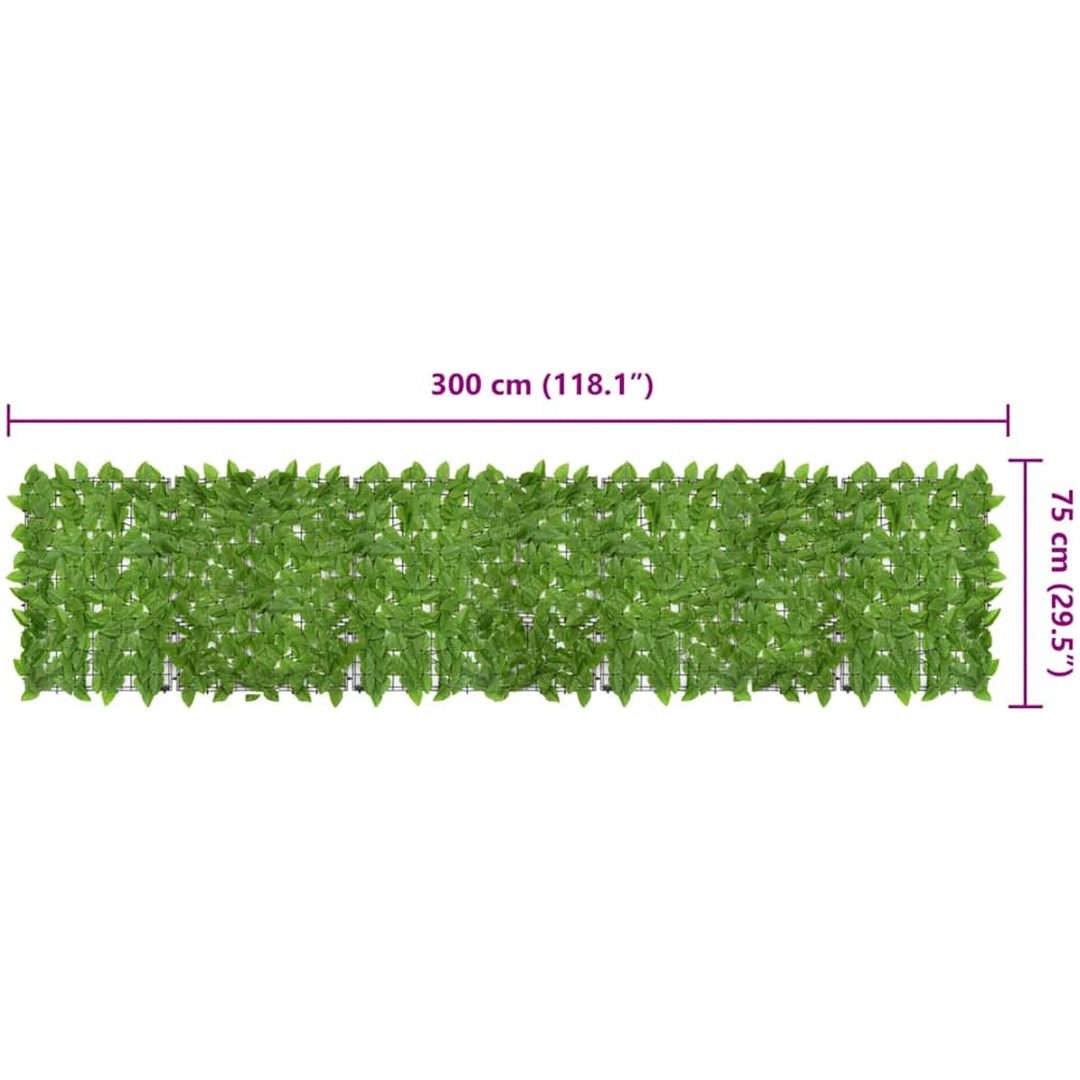 Balkongskärm gröna blad vidaXL 300 x 75 cm – bild 6