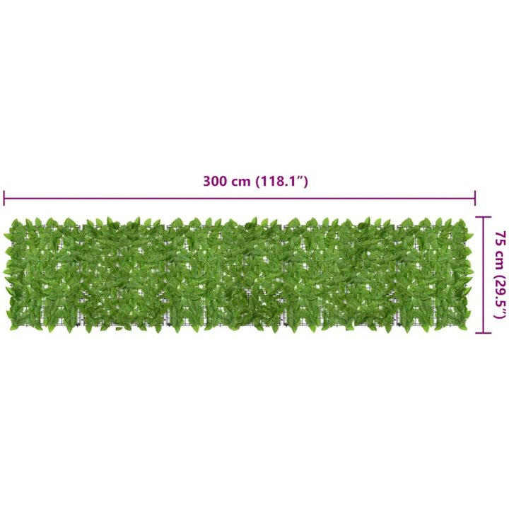 Balkongskärm gröna blad vidaXL 300 x 75 cm – bild 6