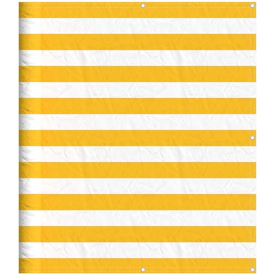 Balkongskärm gul och vit rand vidaXL 120 x 1000 cm – bild 2