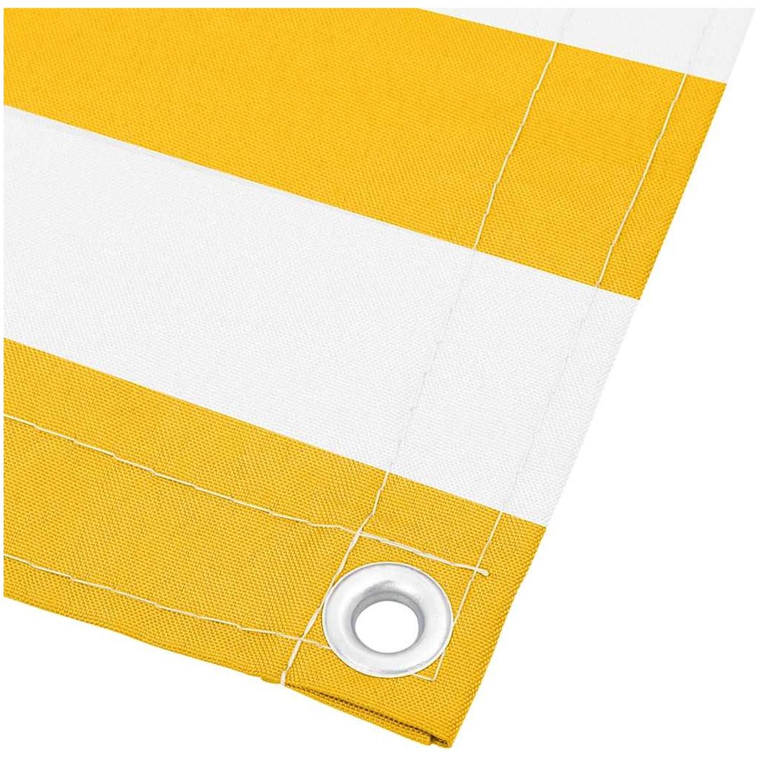 Balkongskärm gul och vit rand vidaXL 120 x 1000 cm – bild 4