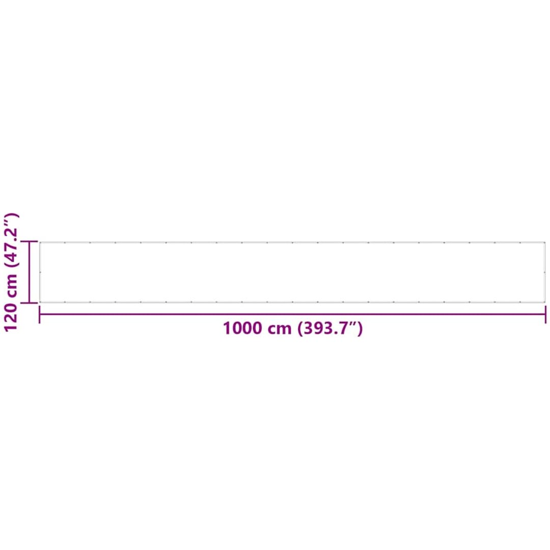 Balkongskärm gul och vit rand vidaXL 120 x 1000 cm – bild 6