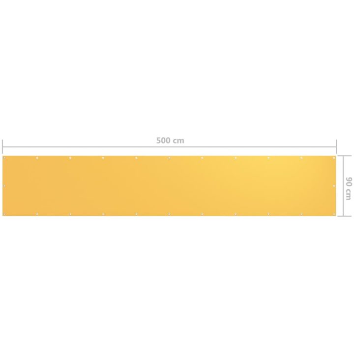 Balkongskärm gul oxfordtyg vidaXL 90 x 500 cm – bild 5