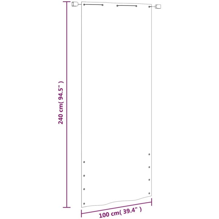 Balkongskärm ljusgrön oxfordtyg vidaXL 100 x 240 cm – bild 6
