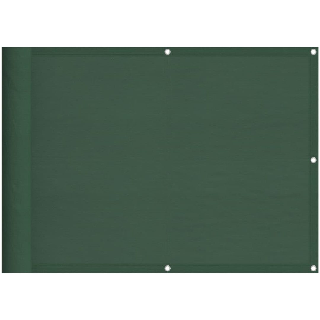 Balkongskärm mörkgrön 100% polyester oxfordtyg vidaXL 75 x 1000 cm – bild 2