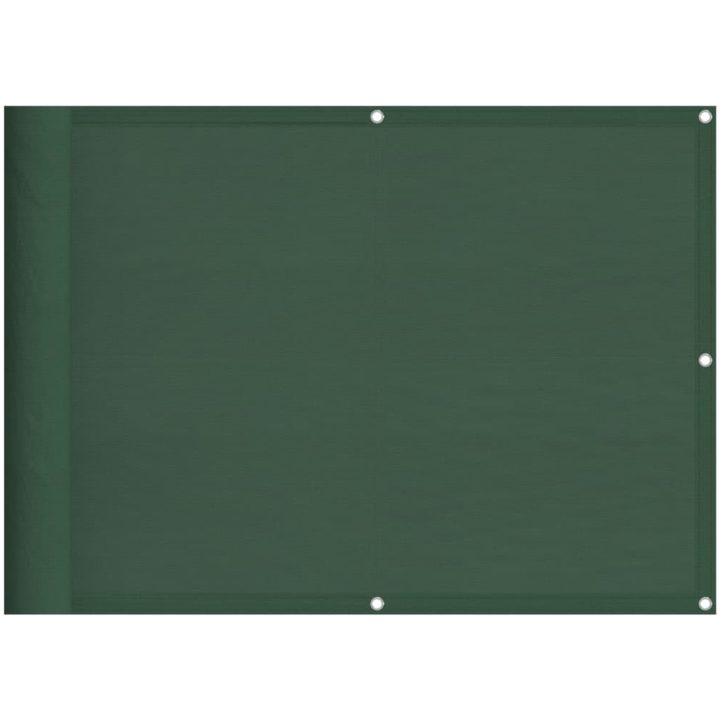 Balkongskärm mörkgrön 100% polyester oxfordtyg vidaXL 75 x 1000 cm – bild 2