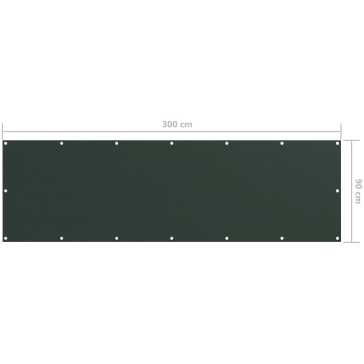 Balkongskärm mörkgrön oxfordtyg vidaXL 90 x 300 cm – bild 5