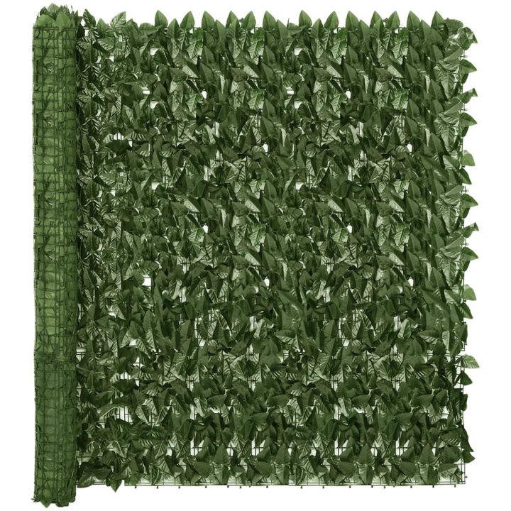 Balkongskärm mörkgröna blad vidaXL 200 x 150 cm – bild 2
