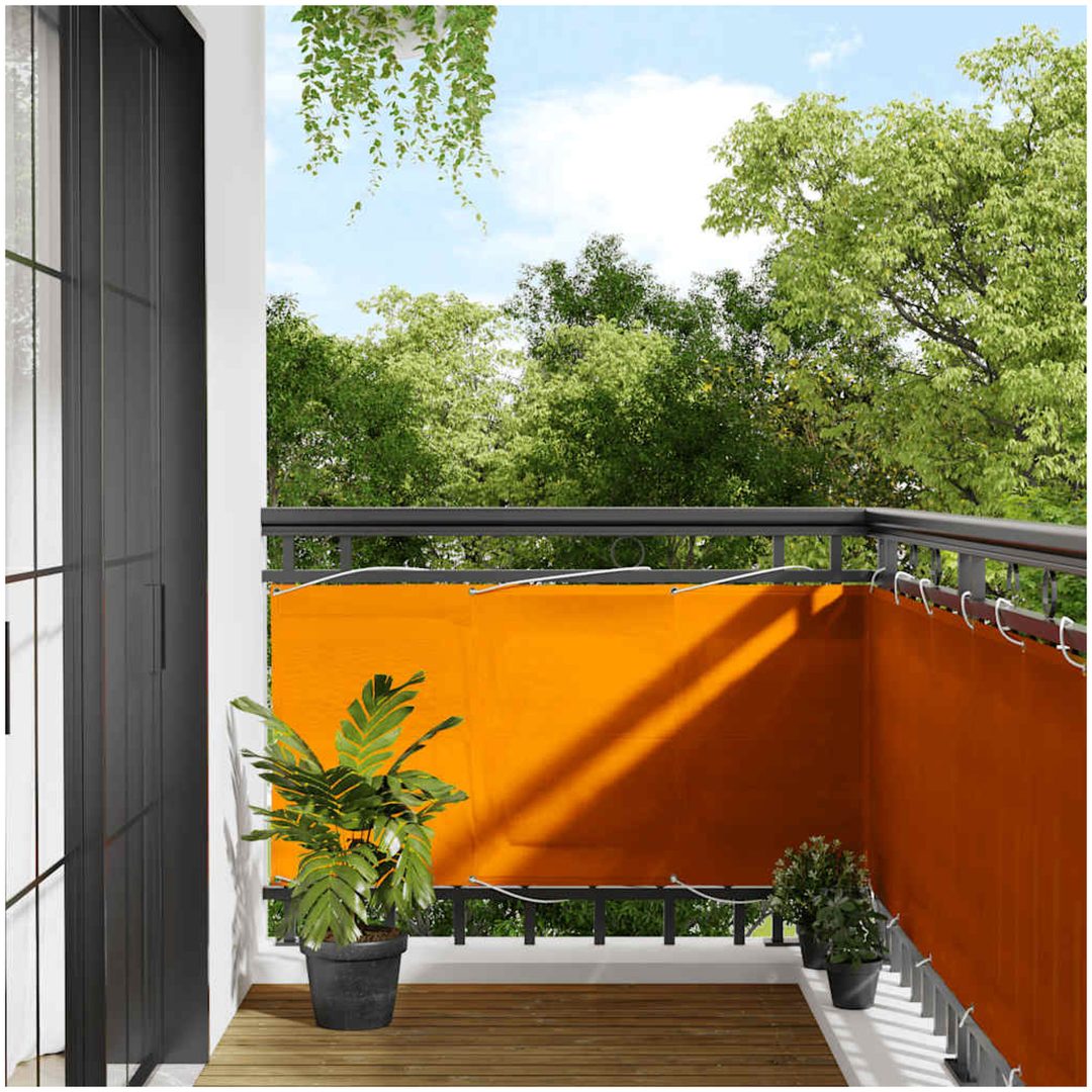 Balkongskärm orange 100% polyester Oxford vidaXL 75 x 800 cm