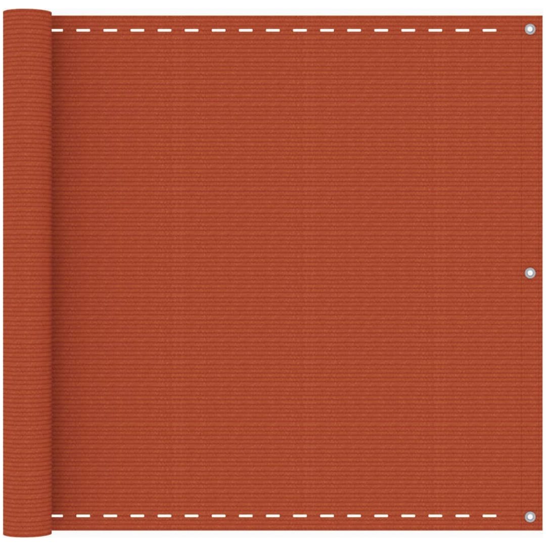 Balkongskärm orange HDPE vidaXL 90 x 400 cm