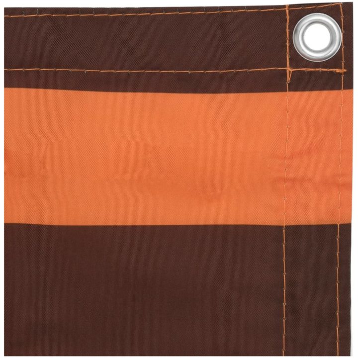 Balkongskärm orange och brun oxfordtyg vidaXL 90 x 300 cm – bild 3