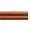 Balkongskärm orange och brun oxfordtyg vidaXL 90 x 300 cm – miniatyr 5