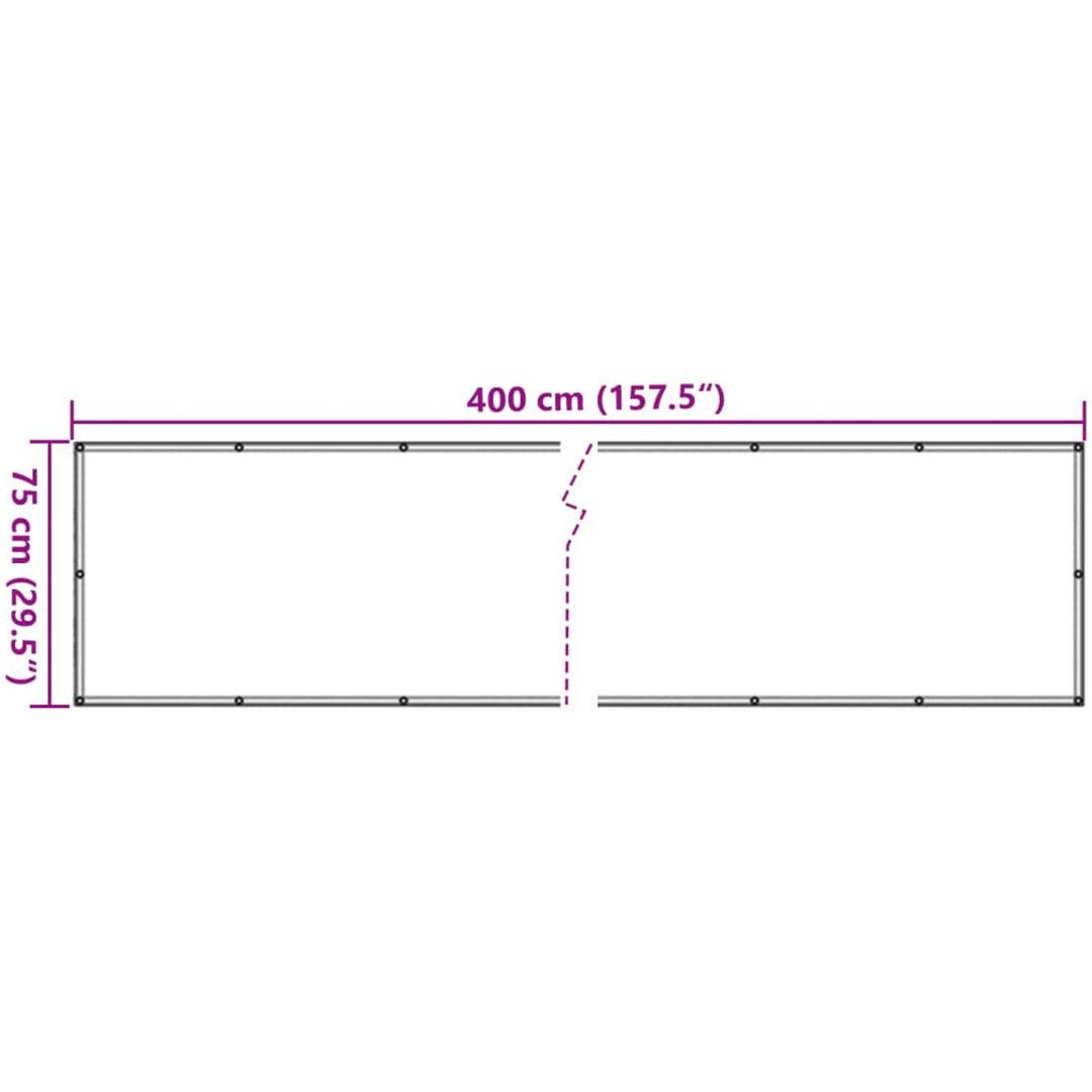 Balkongskärm oxfordtyg antracit vidaXL 75 x 400 cm – bild 6