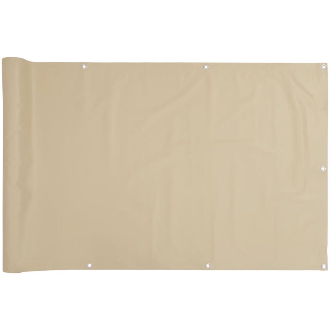 Balkongskärm oxfordtyg beige vidaXL 90 x 400 cm – bild 2