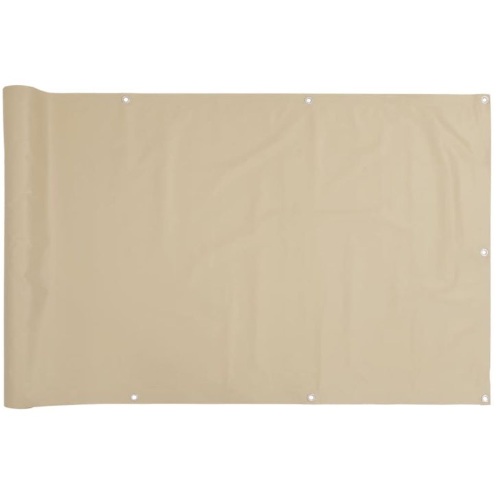 Balkongskärm oxfordtyg beige vidaXL 90 x 400 cm – bild 2