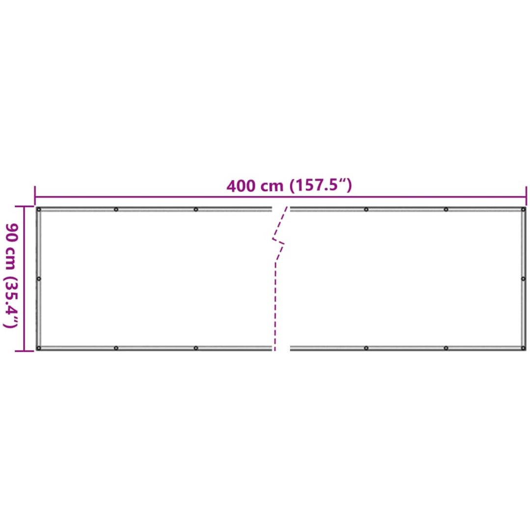 Balkongskärm oxfordtyg beige vidaXL 90 x 400 cm – bild 6