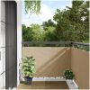 Balkongskärm oxfordtyg beige vidaXL 90 x 400 cm – miniatyr 1