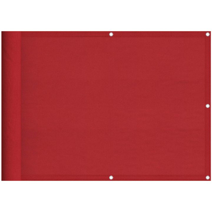Balkongskärm röd 100% polyester oxford vidaXL 75 x 700 cm – bild 2