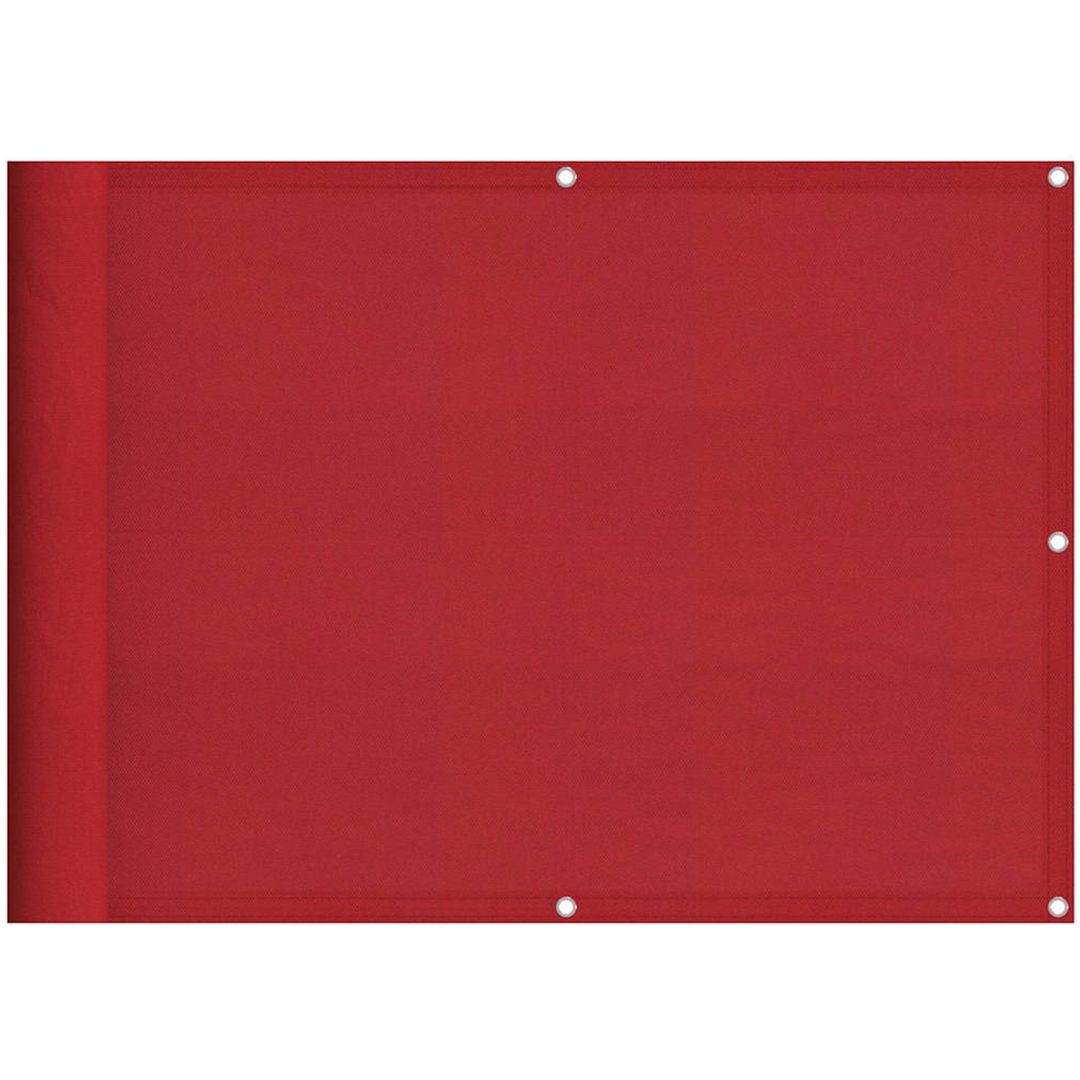 Balkongskärm röd 100% polyester oxford vidaXL 75 x 800 cm – bild 2
