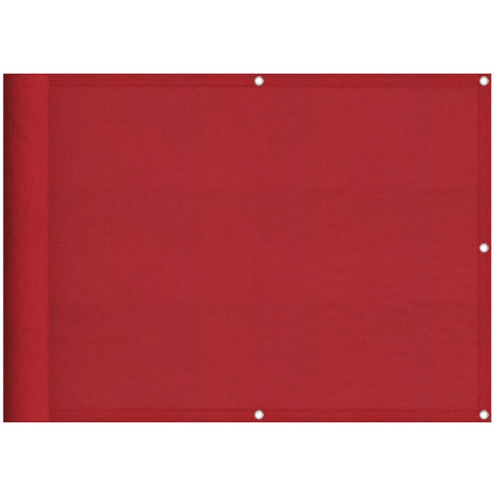 Balkongskärm röd 100% polyester oxford vidaXL 75 x 800 cm – bild 2