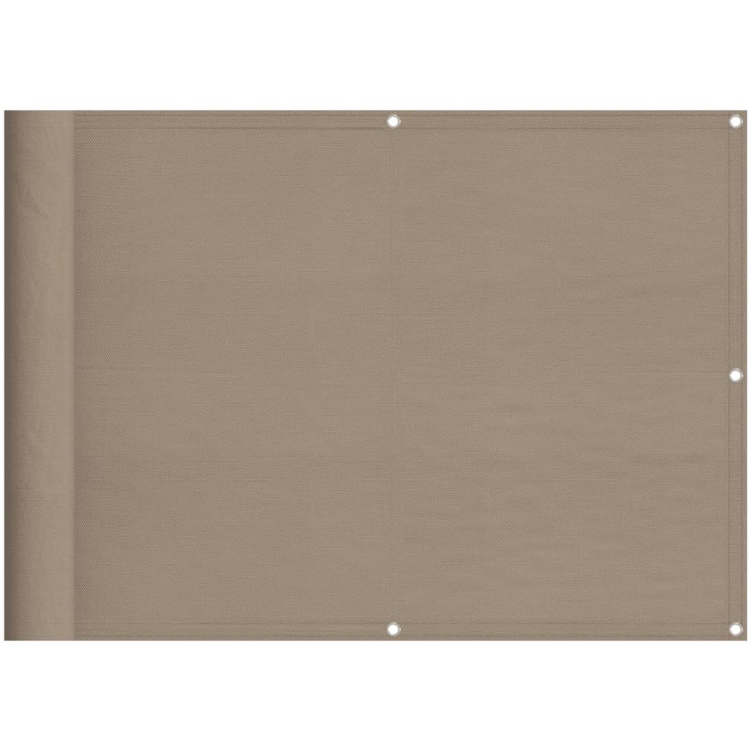 Balkongskärm taupe 100% polyester oxford vidaXL 75 x 700 cm – bild 2