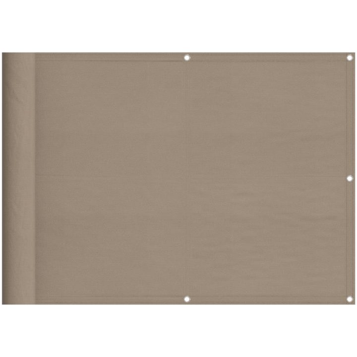 Balkongskärm taupe 100% polyester oxford vidaXL 75 x 700 cm – bild 2