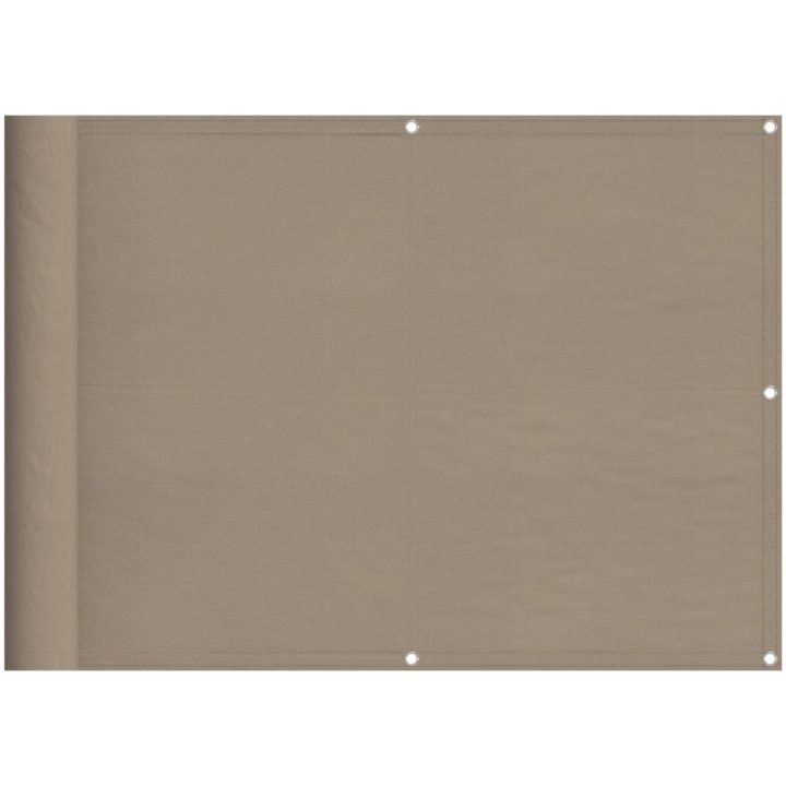 Balkongskärm taupe 100% polyester oxford vidaXL 75 x 800 cm – bild 2