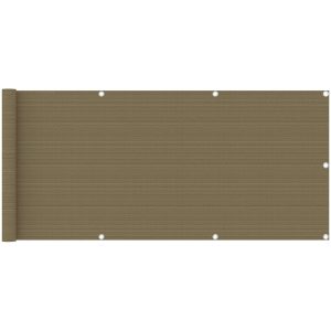 Balkongskärm taupe HDPE vidaXL