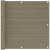 Balkongskärm taupe HDPE vidaXL 90 x 300 cm – miniatyr 1
